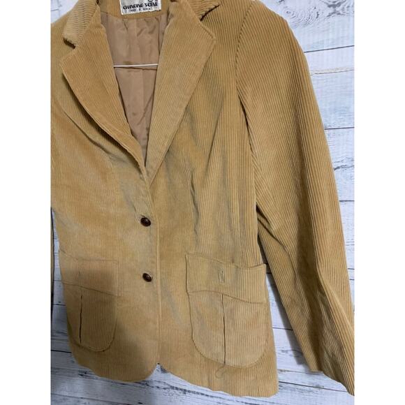 Changing scene tan corded vintage Blazer sz 10 - 36 chest boho - Picture 6 of 7